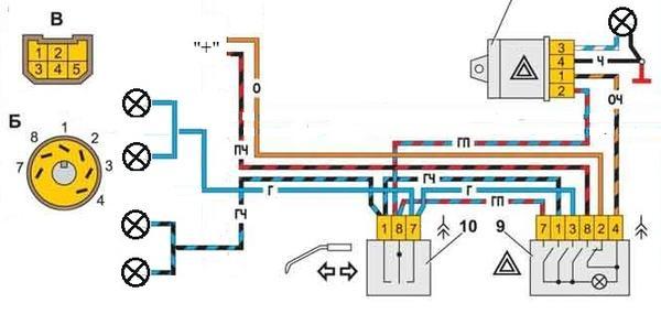 Схема проводки поворотников