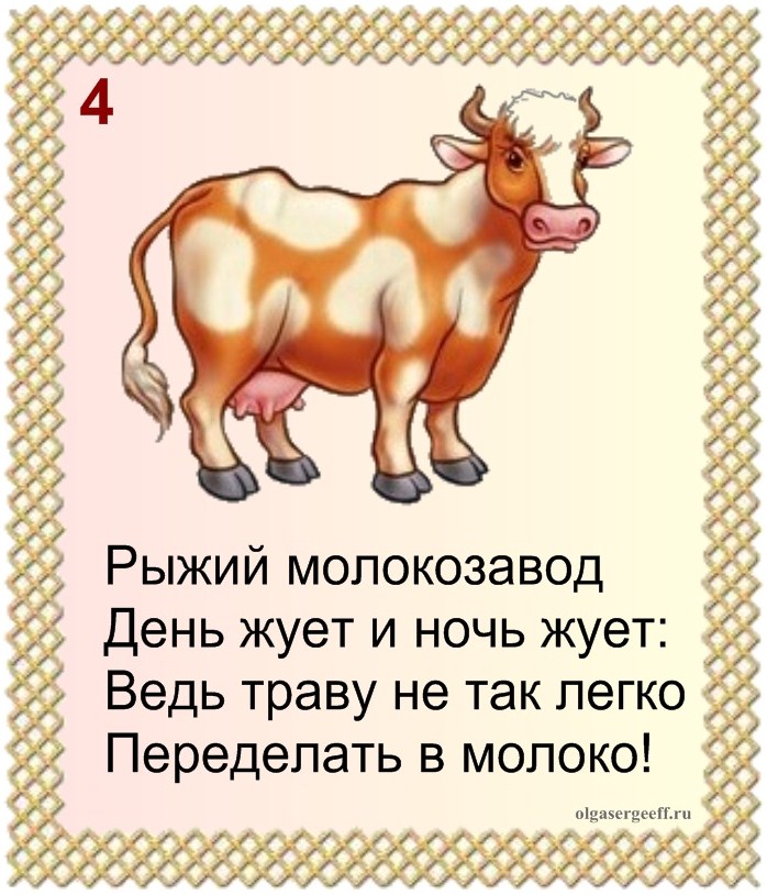 Что пьет корова загадка