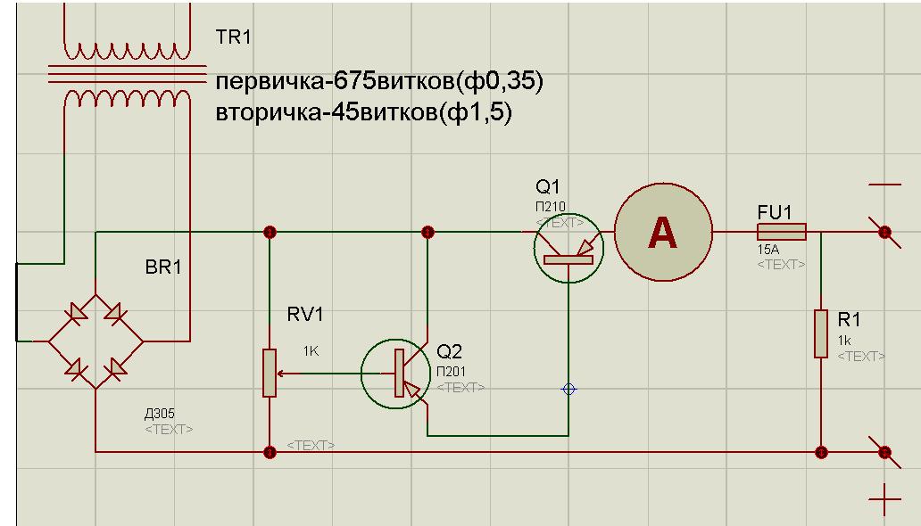 Схема зарядного устройства на транзисторе п210 для автомобильного аккумулятора